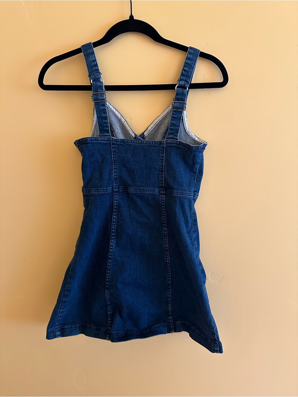 BDG Dark Blue Denim Button-Front Mini Dress - Picture 3 of 4